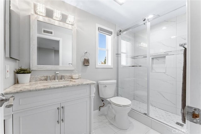 17841 Buena Vista Ave, Yorba Linda, CA 92886 - full bathroom with marble look tiles, a marble finish shower, and vanity