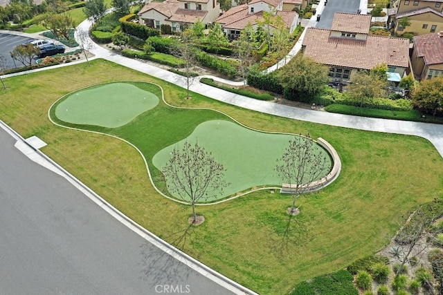 aerial view featuring a residential view