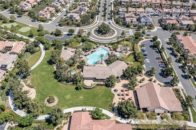 bird's eye view featuring a residential view