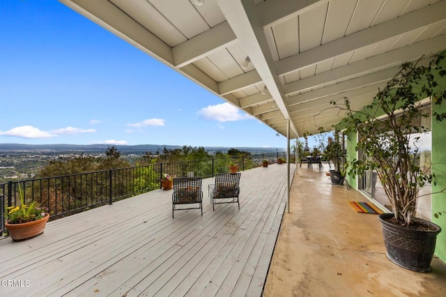 675 Mount Wilson Trl, Sierra Madre, CA 91024 - view of wooden terrace