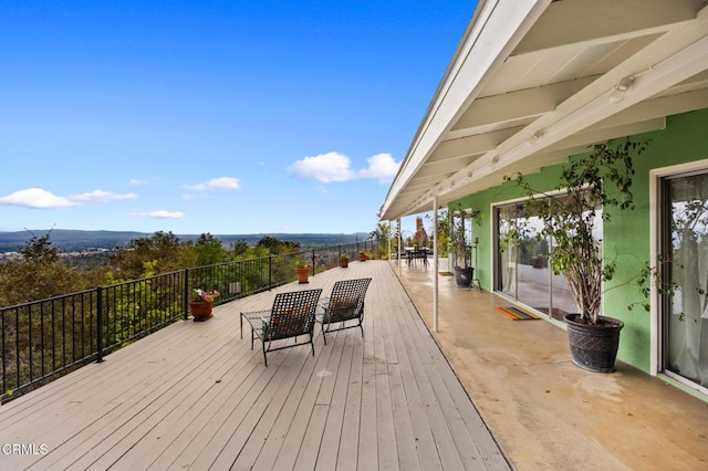 675 Mount Wilson Trl, Sierra Madre, CA 91024 - view of wooden terrace