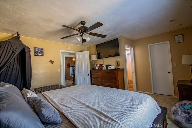 7469 Madera Ave, Hesperia, CA 92345 - carpeted bedroom with baseboards and ceiling fan