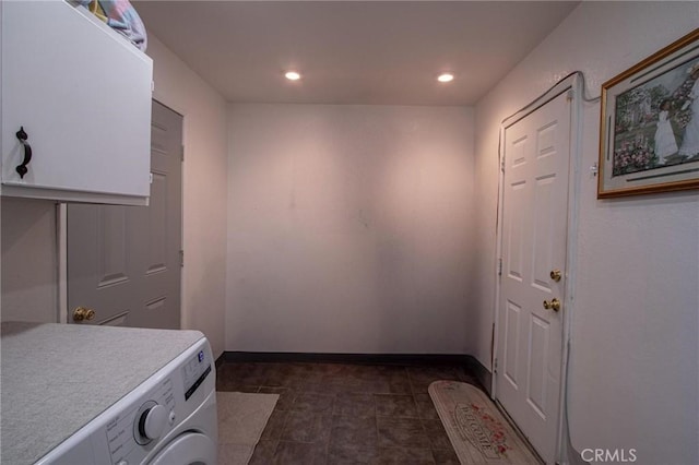 7469 Madera Ave, Hesperia, CA 92345 - clothes washing area with washer / dryer, laundry area, baseboards, and recessed lighting