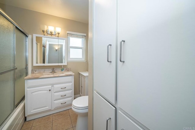 3567 Boussock Ln, Oceanside, CA 92057 - bathroom with vanity, tile patterned floors, and toilet