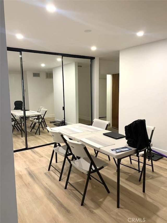 1250 S Beverly Glen Blvd Unit 205, Los Angeles, CA 90024 - home office featuring light wood-style flooring, recessed lighting, and baseboards