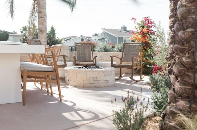 164 Chestnut Ave, Carlsbad, CA 92008 - view of patio / terrace with an outdoor fire pit