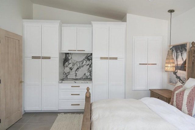 164 Chestnut Ave, Carlsbad, CA 92008 - tiled bedroom featuring vaulted ceiling