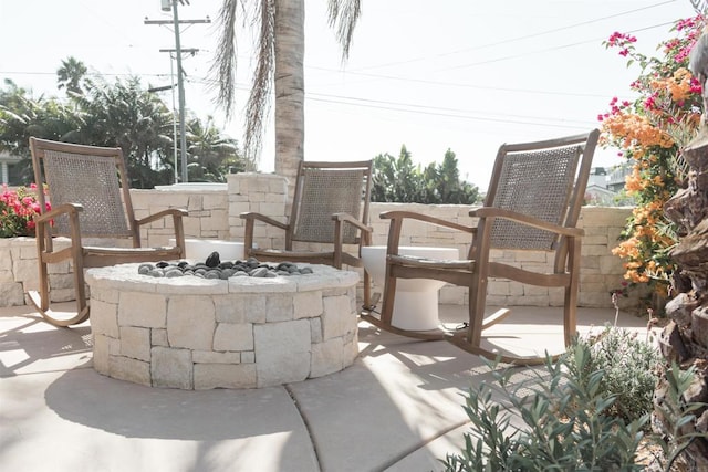 164 Chestnut Ave, Carlsbad, CA 92008 - view of patio featuring an outdoor fire pit