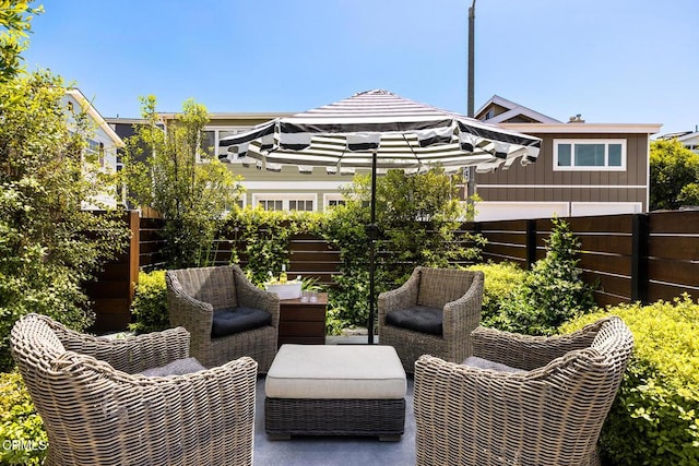 view of patio / terrace with fence