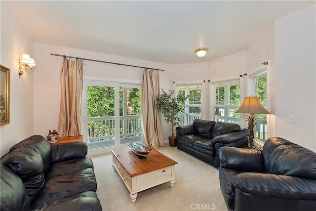 27601 Cedarwood Dr, Lake Arrowhead, CA 92352 - living room with light colored carpet