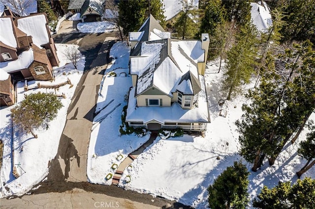 27601 Cedarwood Dr, Lake Arrowhead, CA 92352 - view of snowy aerial view