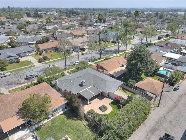 drone / aerial view with a residential view