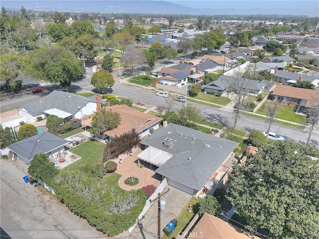 bird's eye view with a residential view