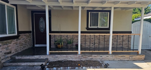 1043 W Orange Rd, Santa Ana, CA 92706 - doorway to property with stucco siding