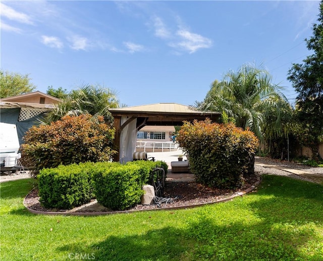 exterior space with a gazebo