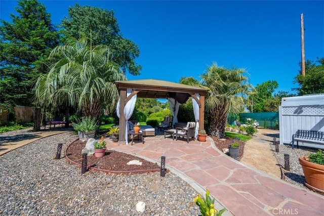 1040 Par Ave, Paso Robles, CA 93446 - fenced backyard with a gazebo and a patio
