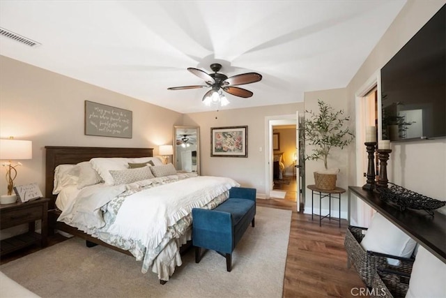 1040 Par Ave, Paso Robles, CA 93446 - bedroom with wood finished floors, ceiling fan, and baseboards