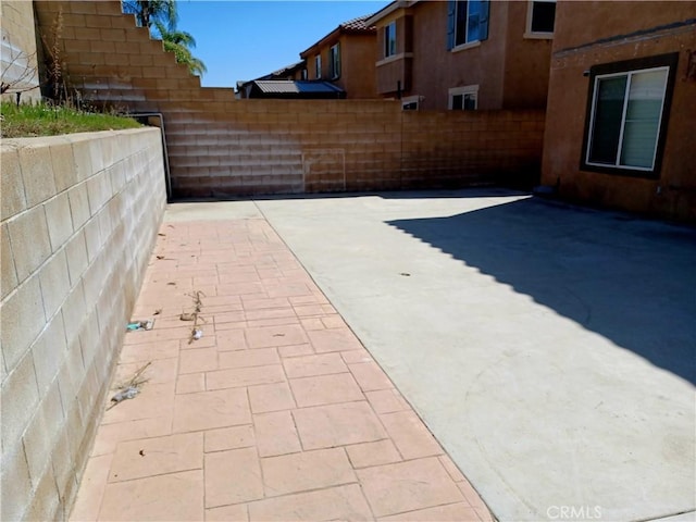 view of patio with a fenced backyard
