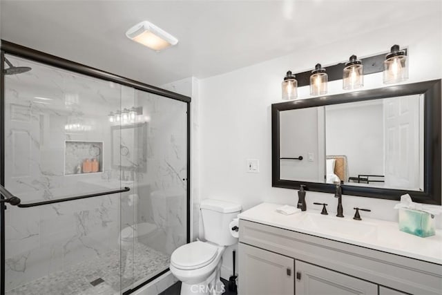 1727 W 59th Pl, Los Angeles, CA 90047 - full bathroom featuring vanity and a marble finish shower