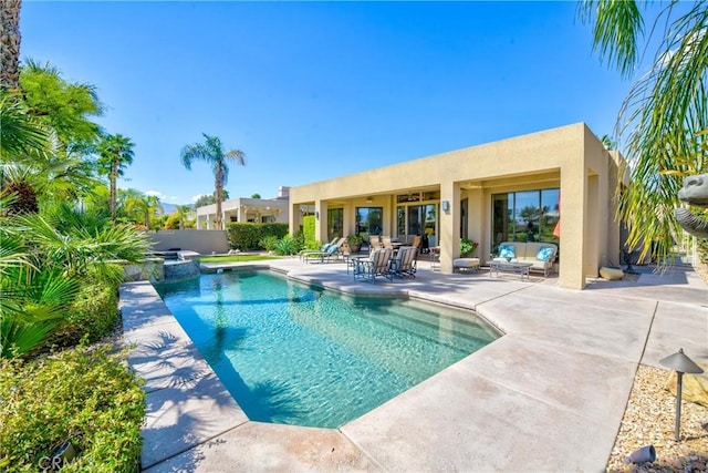 9 Via Haciendas, Rancho Mirage, CA 92270 - view of pool featuring a patio and a pool with connected hot tub