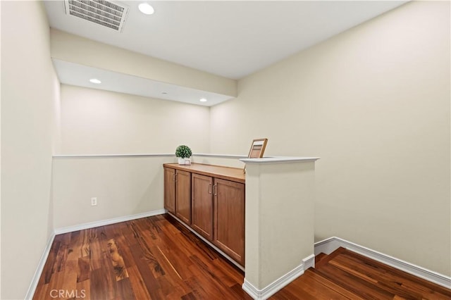 28476 Herrera St, Valencia, CA 91354 - bar featuring dark wood-type flooring, baseboards, and recessed lighting