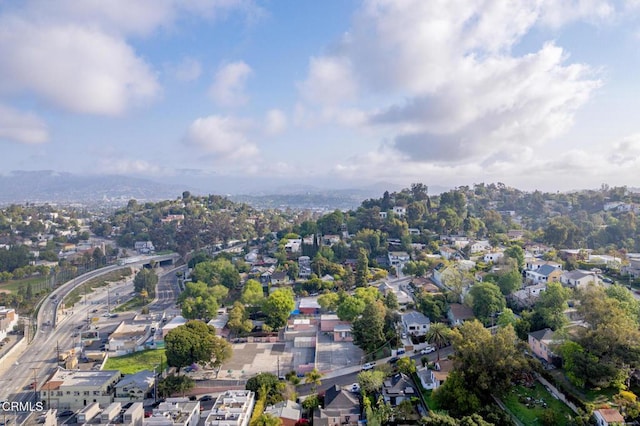 drone / aerial view with a residential view