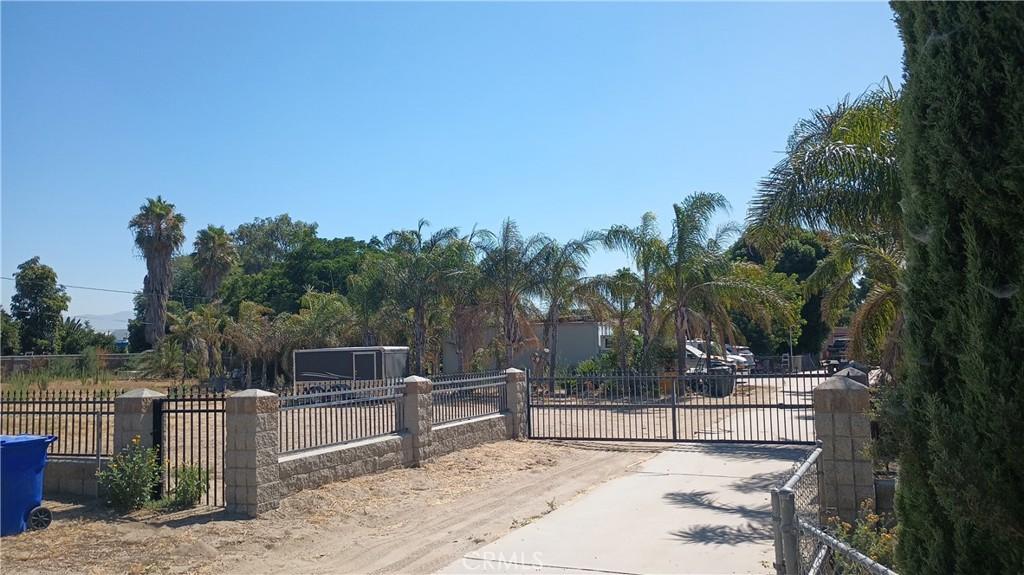 view of road with a gate