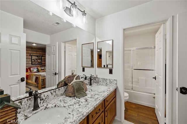 37794 Amber Ln, Murrieta, CA 92562 - ensuite bathroom with toilet, double vanity, a sink, and visible vents
