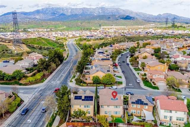 35317 Trevino Trl, Beaumont, CA 92223 - drone / aerial view featuring a mountain view and a residential view