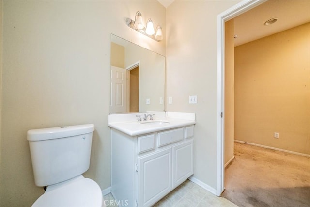 35317 Trevino Trl, Beaumont, CA 92223 - bathroom featuring toilet, vanity, and baseboards