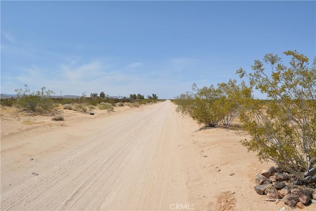 view of street with a rural view
