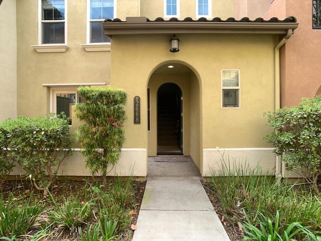 2668 Escala Cir, San Diego, CA 92108 - property entrance with stucco siding