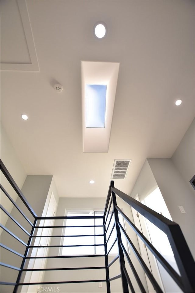 23408 Dorset Pl, Harbor City, CA 90710 - staircase featuring recessed lighting and visible vents