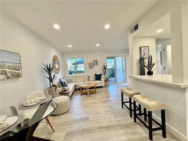 28181 Sorrento Unit 97, Laguna Niguel, CA 92677 - living room featuring recessed lighting and light wood-style floors
