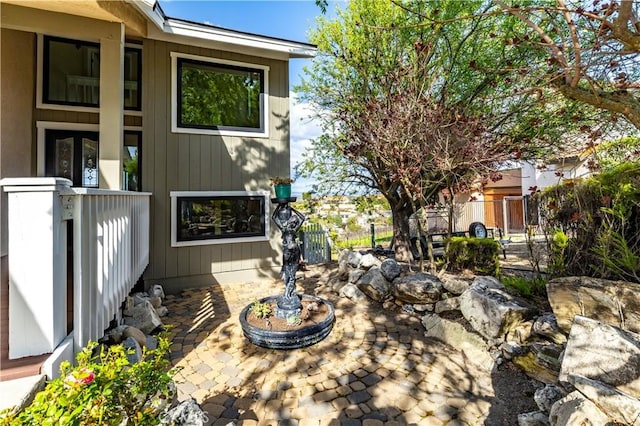 view of patio with fence
