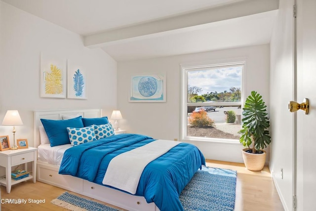 1414 Meadowbrook Rd, Ojai, CA 93023 - bedroom with wood finished floors and beamed ceiling