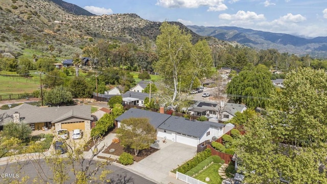 1414 Meadowbrook Rd, Ojai, CA 93023 - aerial view of residential area featuring a mountain backdrop
