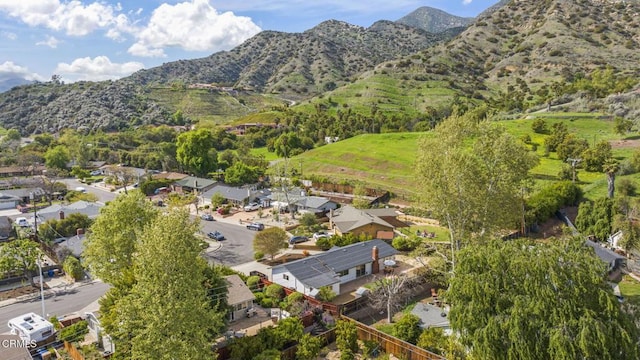 1414 Meadowbrook Rd, Ojai, CA 93023 - aerial view of property and surrounding area featuring mountains