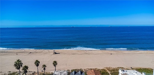 water view with a view of the beach
