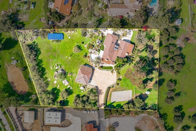 aerial view featuring a residential view