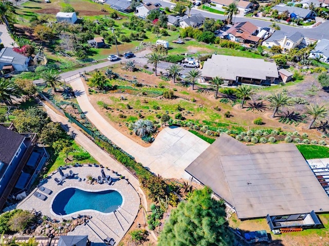 bird's eye view with a residential view