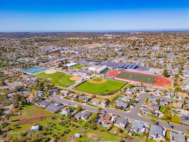 bird's eye view with a residential view