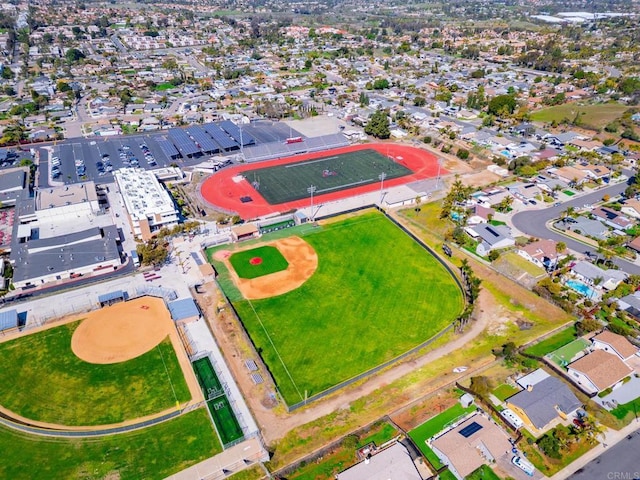 drone / aerial view featuring a residential view