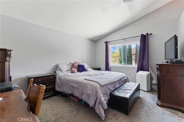 3140 Timberline Dr, Corona, CA 92882 - carpeted bedroom featuring lofted ceiling
