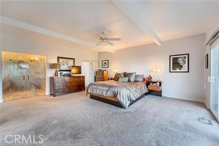 21651 Yucatan Ave, Woodland Hills, CA 91364 - carpeted bedroom featuring ceiling fan