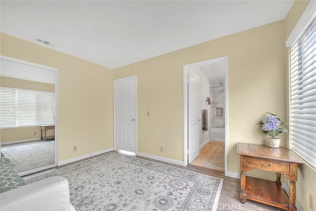 4018 W 5th St Unit J, Santa Ana, CA 92703 - interior space featuring baseboards, wood finished floors, and visible vents
