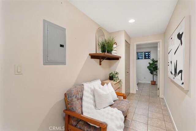 2377 Silver Ridge Ave, Los Angeles, CA 90039 - hall featuring electric panel and light tile patterned floors