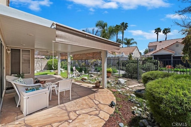 view of patio / terrace with a fenced backyard