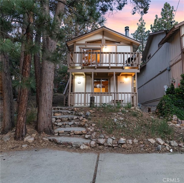 212 Vista Ln, Sugarloaf, CA 92386 - view of front of property with covered porch