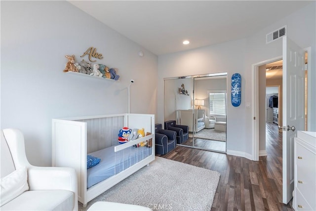 14919 Dickens St Unit 104, Sherman Oaks, CA 91403 - bedroom featuring wood finished floors, a closet, and recessed lighting